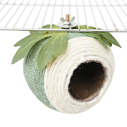 Bird Nest - Braided Twine - White-Green