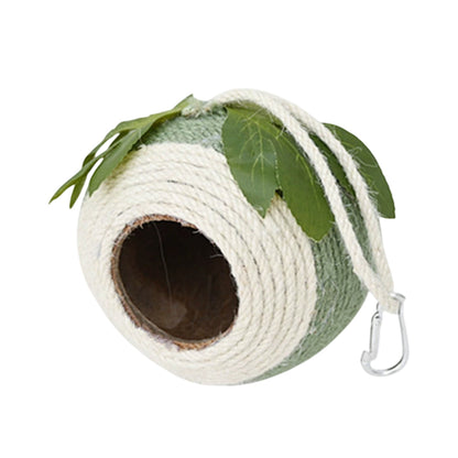 Bird Nest - Braided Twine - White-Green