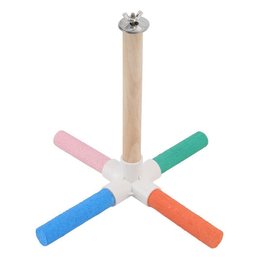 Bird Stand- Umbrella Perch - Claw Grinding Stick- Multi Colour