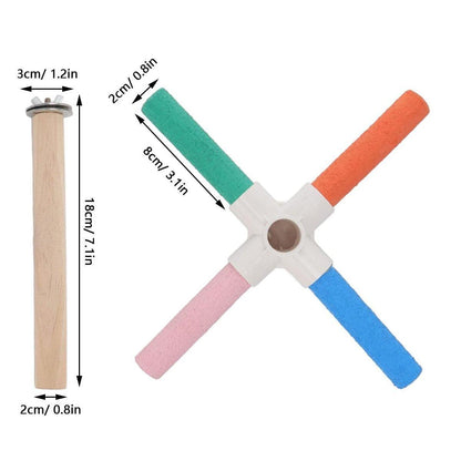 Bird Stand- Umbrella Perch - Claw Grinding Stick- Multi Colour