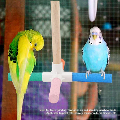 Bird Stand- Umbrella Perch - Claw Grinding Stick- Multi Colour