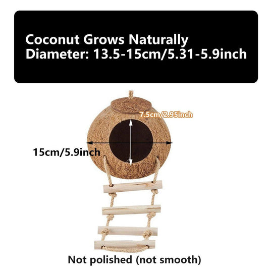 Bird Coconut Nest with Stairs - Small Birds