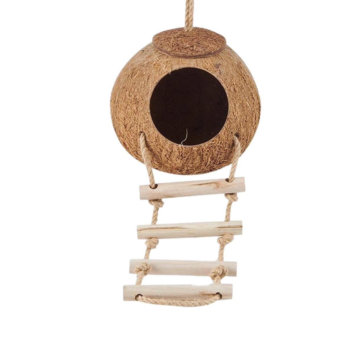 Bird Coconut Nest with Stairs - Small Birds