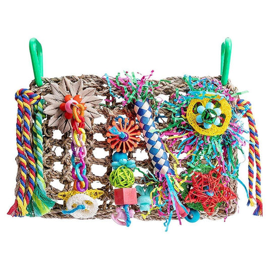 Bird Gnawing Toys - Woven Grass - Multi Colour