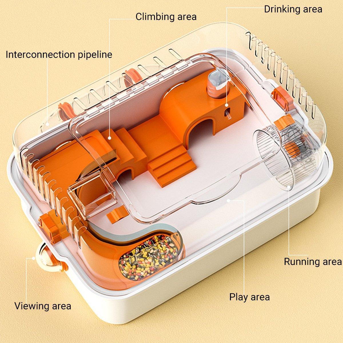 Acrylic Tunnel Hamster Cage - Small Pet Habitat
