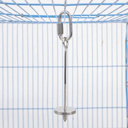 Stainless Steel Bird Parrot Cage - Skewer Food Spear Fruit Holder - 23cm - S