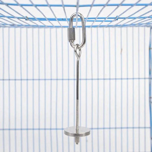 Stainless Steel Bird Parrot Cage - Skewer Food Spear Fruit Holder - 23cm - S