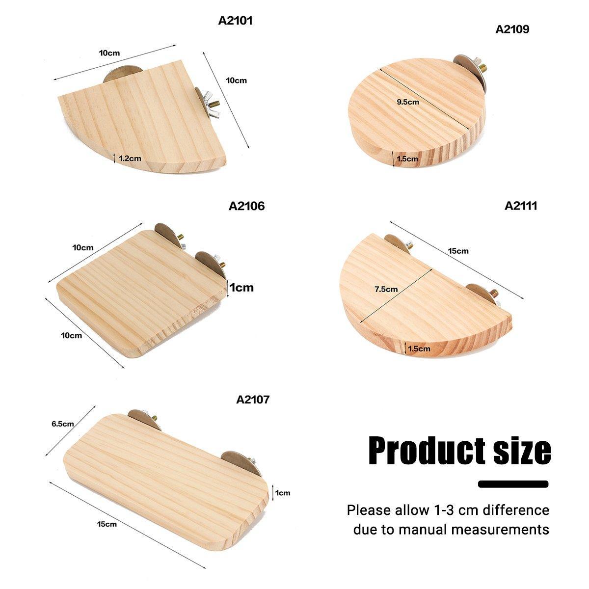 Hamster Parrot Play Stand Jump Platform Squirrel Cage Accessories Gear Pet Toy - A2101 (10*10*1.2cm)