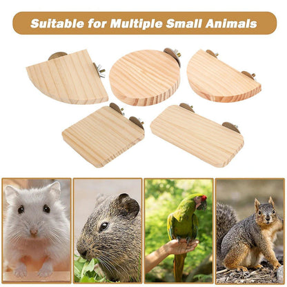 Hamster Parrot Play Stand Jump Platform Squirrel Cage Accessories Gear Pet Toy - A2101 (10*10*1.2cm)