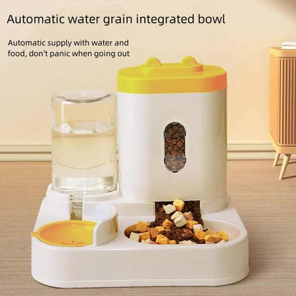Automatic Pet Feeder and Water Dispenser - Smart Dog Bowl & Cat Feeder - Pink