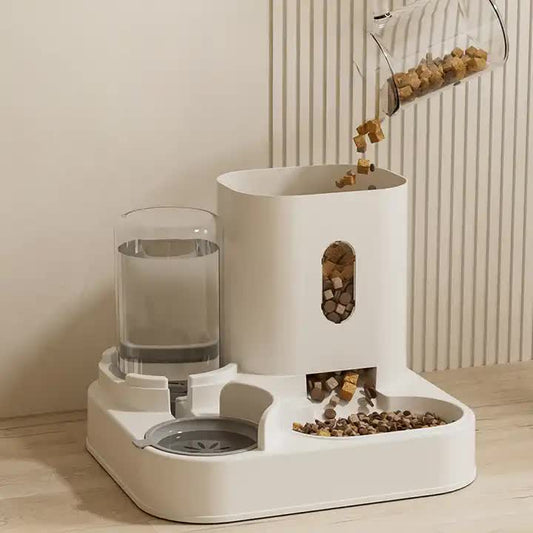Automatic Pet Feeder and Water Dispenser - Smart Dog Bowl & Cat Feeder - Pink
