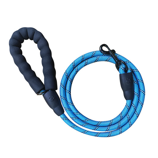 Heavy Duty Reflective Dog Leash | Soft Padded Handle | Thickened 1.3cm Climbing Rope Lead for Medium to Large Dogs - Various Colours