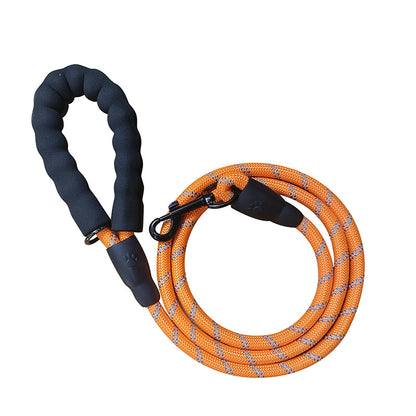 Heavy Duty Reflective Dog Leash | Soft Padded Handle | Thickened 1.3cm Climbing Rope Lead for Medium to Large Dogs - Various Colours