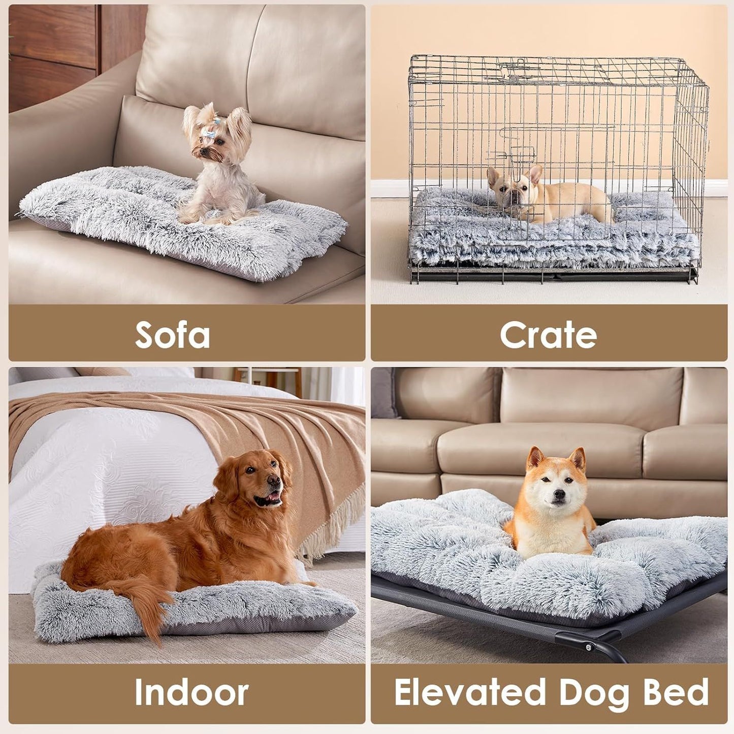Orthopedic Long Dog Bed - Grey