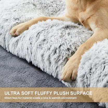 Orthopedic Long Dog Bed - Grey