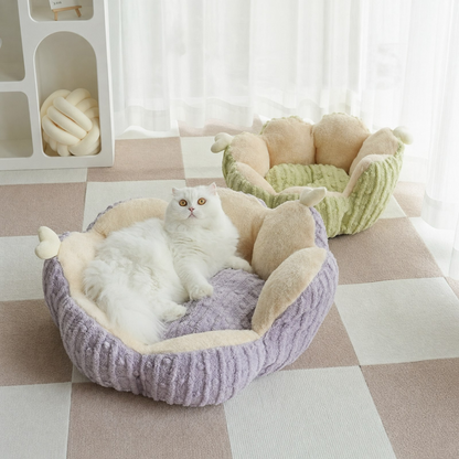 Cactus Cat Bed for Cats or Small Dogs - Purple - Size 60cm